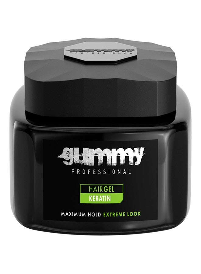 Gummy Professional Hair Gel Extreme Hold – Keratin-Infused Styling Gel for Women & Men – Long-Lasting Control, Shine & Strength – Ideal for Slick Back, Defined Curls & Wet Look Hairstyles – 500 ml - Image 1